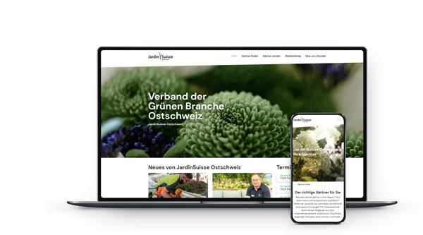 Website Webdesign Jardin Suisse